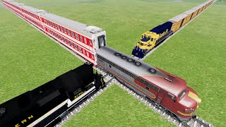 Realistic Train Crashes #44 - Beamng.Drive