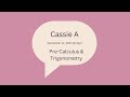 Precalculus  trigonometry 20231211 at 3pm mst cassie a