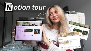 HOW I ORGANIZE MY LIFE FOR MED SCHOOL | full student Notion tour free template