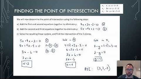 Intersection of 3 Planes