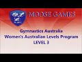 Moose games 2023  wag australia routines level 3