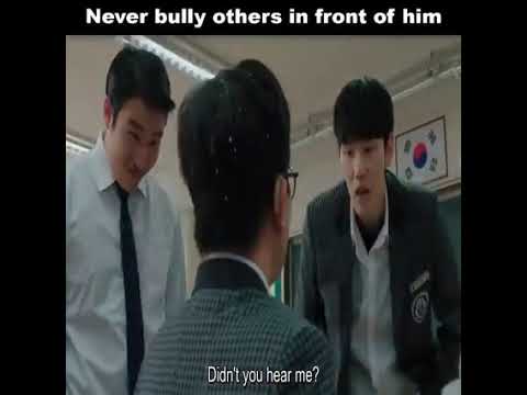 Never bully others in front of him