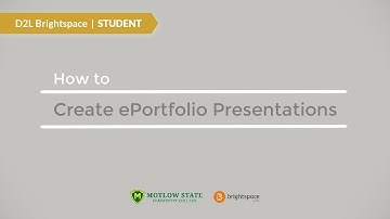 How to Create ePortfolio Presentations