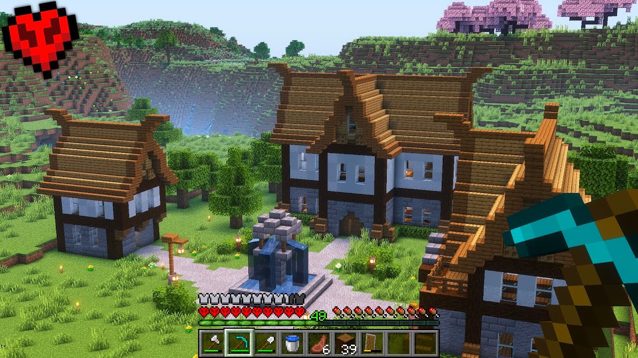 I Built a MEDIEVAL VILLAGE In Hardcore Minecraft - YouTube