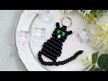 How to Make Black Cat Shaped Keychain with ponybeads?