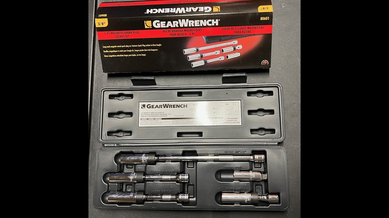 GEARWRENCH 5 Pc. 3/8 Drive 6 Pt. Magnetic Swivel Spark Plug Socket Set,  80601 Review 