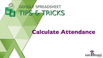 Calculate Attendance(Using COUNTIF())