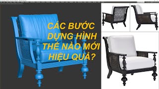 3ds Max Tutorials  Quy trình dựng ghế armchair thực tế , nhanh, chuẩn và hiệu quả nhất.