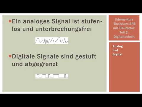 Analog und digital sowie Boole'sche Algebra / Basiskurs SPS mit TIA Portal