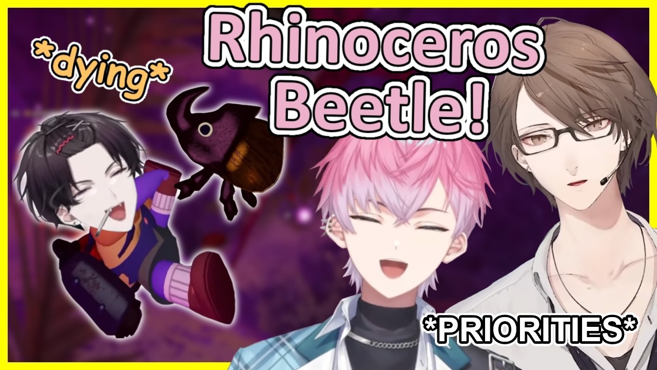 [Eng Sub] PEAK Beetle Hunting with Reo, Saiki, and Kagami Shachou (Nijisanji_clip)