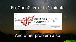 Rules Of Survival-Fix OpenGL error or stuck at NetEase logo||2018