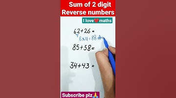 sum of 2 digit Reverse numbers😇😇#study#maths#youtubeshorts#trending#viralvideo  #shorts #shortsfeed