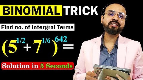Binomial theorem trick for JEE/NDA/Number of integral terms in Binomial expansion #binomial_theorem