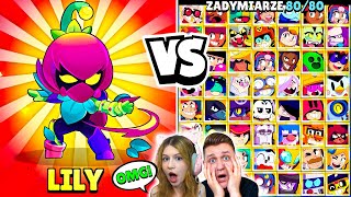 LILY jest NAJLEPSZA?! (NOWY ZADYMIARZ vs WSZYSTKIE 80 POSTACI!)  WIELKI TEST⭐ Brawl Stars