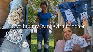 видео: Переделываю джинсы с помощью вязаных крючком заплаток | Вязание крючком даёт джинсам новую жизнь картинка: Переделываю джинсы с помощью вязаных крючком заплаток | Вязание крючком даёт джинсам новую жизнь