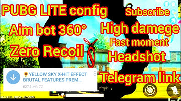 PUBG LITE 0.27.0 config file +360° aim bot 🔥🔥 zero Recoil config ban fix config