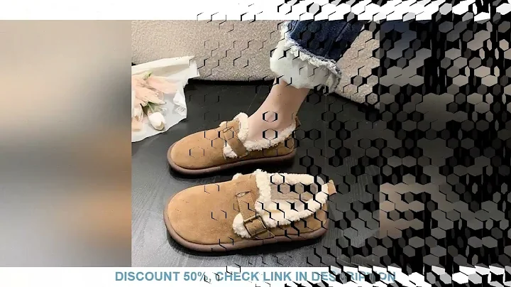 Shevalues Women's Furry Cotton Shoes Winter Warm Fluffy House Slippers Plush Lined Non-slip Cotton S