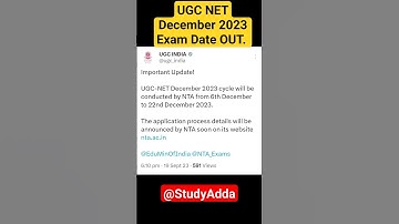 UGC NET December 2023 Exam Date OUT. #ugcnet #nta #shorts #youtubeshorts #youtube #shortsfeed