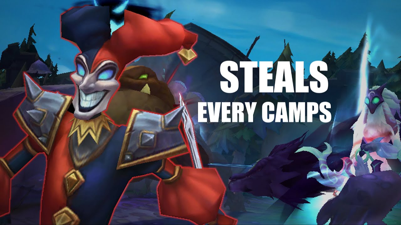 League of Legends, but Shaco support steals every enemy jg camps - YouTube