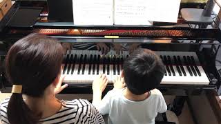秦野市ピアノ教室 ピアノ連弾  たのしいおしゃべり  いおり&ママ  Rina音楽教室