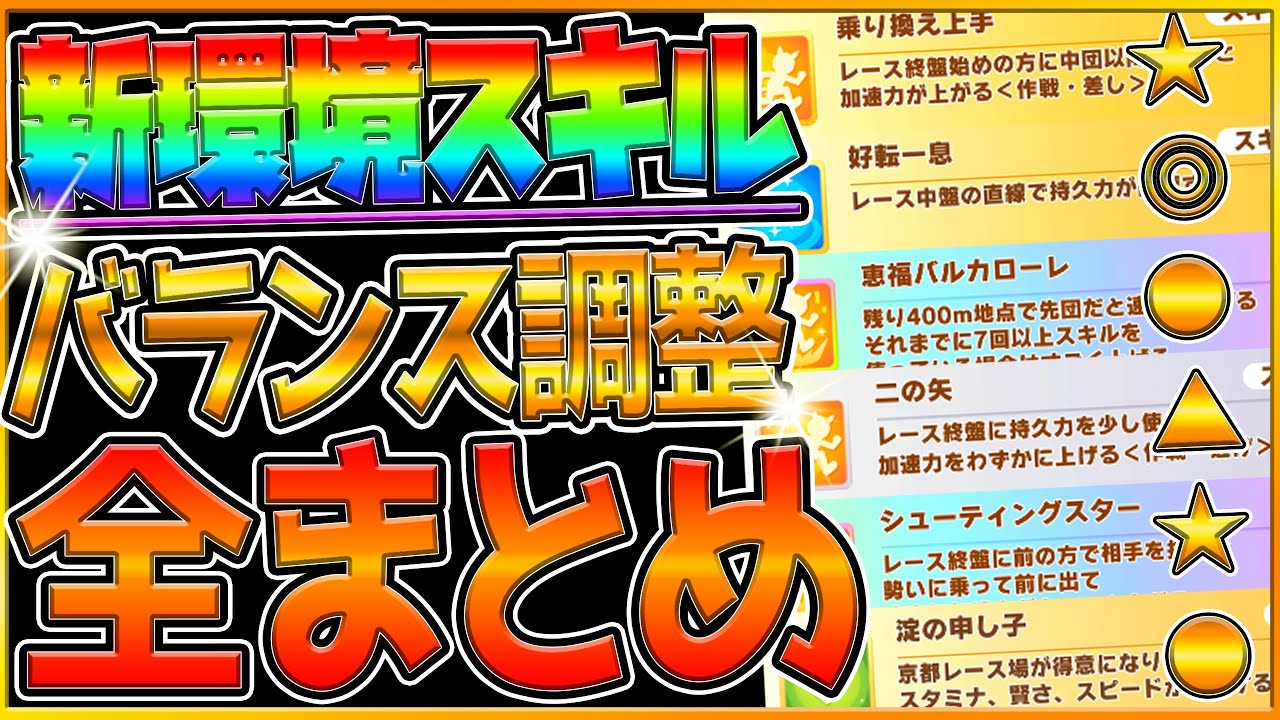 ウマ娘】バランス調整スキル