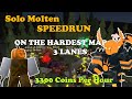 Molten SOLO  Speedrun On New DERELICT OUTPOST Map [3300 Coins Per Hour] || Tower Defense Simulator