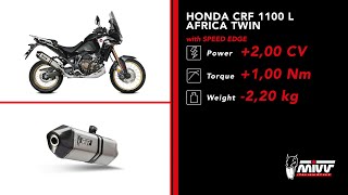 MIVV Speed Edge Terminale Di Scarico In Acciaio Per Honda CRF 1000 L Africa Twin (2016-2018), Omologato