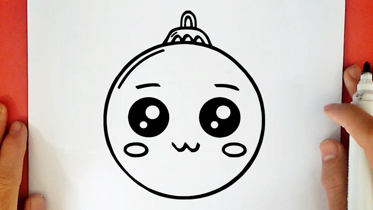 How to draw Kawaii Christmas ORNAMENT l Como desenhar ENFEITES de Natal  Kawaii - Drawing to Draw 