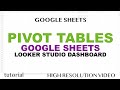 Pivot Tables with Google Sheets &amp; Looker Studio Dashboard Tutorial