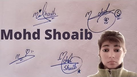 Mohd Shoaib stylish signature#graceful signature style#name signature with arooj