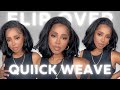 Flip Over Method Quick Weave Easy How To! Cut Your Own Bob Natural Quick Weave