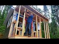 Cabin expansion  episode 3  walls  house wrap