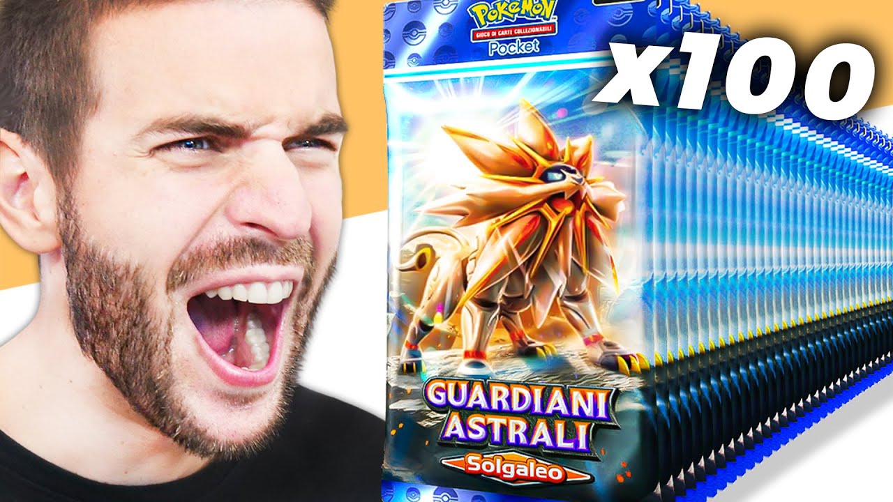 Ho Aperto 100 Bustine su TCG Pocket | Guardiani Astrali Solgaleo - YouTube