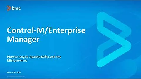 How to recycle Control-M Kafka and all the Microservices