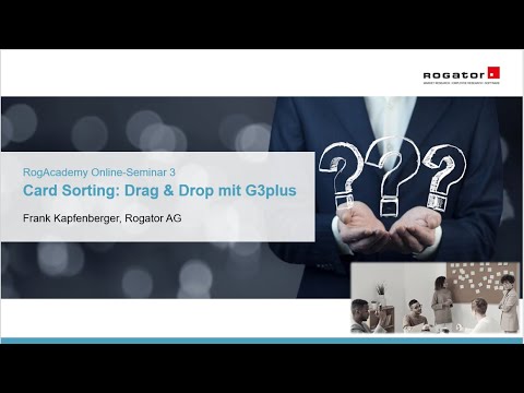 Rogator RogAcademy - Card Sorting - Drag & Drop mit G3plus