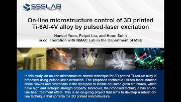 Online microstructure control of 3D printed Ti 6Al 4V alloy by pulsed laser excitation