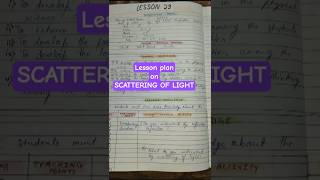 Lesson plan on Scattering of Light #shorts #humaneye #lessonplan #bedsem3 #physics #class10 #like