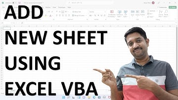 How to Add a New Sheet Using Excel VBA
