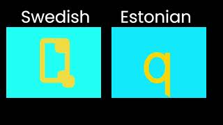 swedish artistic alphabet with estonian artistic alphabet
