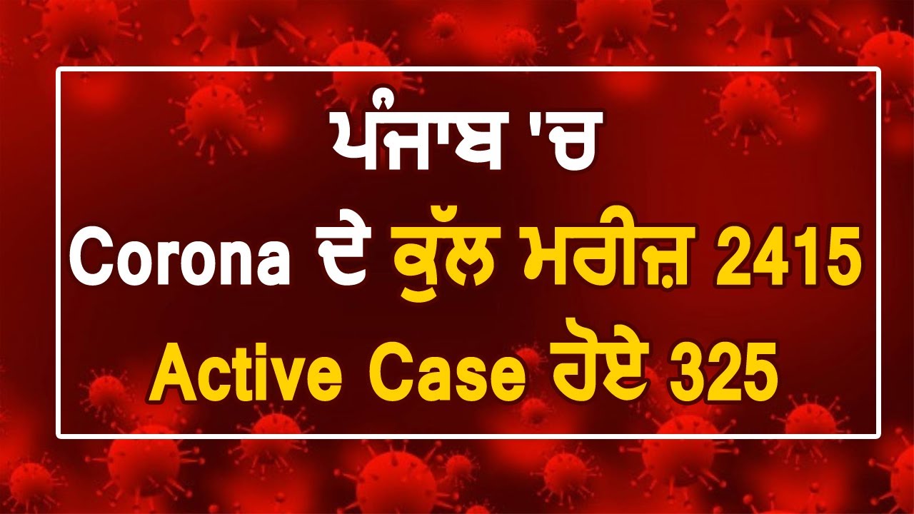 Corona Update: Punjab में कुल Positive मरीज़ 2415, Active Case हुए 325