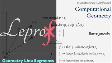 ⨘ } Algorithms } 40 } Computational Geometry } Line Segments } LE PROF }