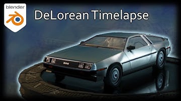 Creating a DeLorean in Blender (Time lapse)