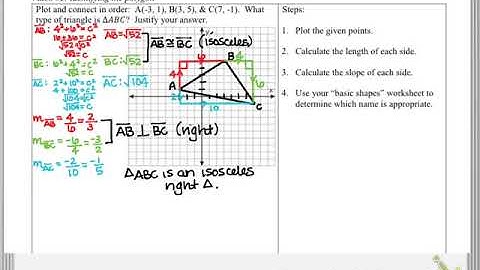 Int1: Video Notes #3 Coordinate Geometry