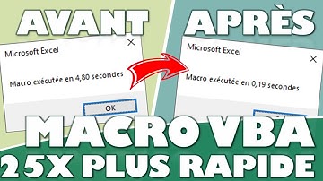 Comment accélérer vos macros VBA sur Excel (jusque 25x plus rapide) ?