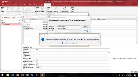 MS Access - Creating an Input Mask