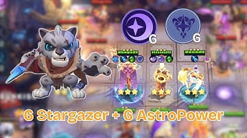 6 Stargazer + 6 AstroPower | Popol and Kupa Commander | MAGIC CHESS GO GO Gameplay #magicchess #mcgg