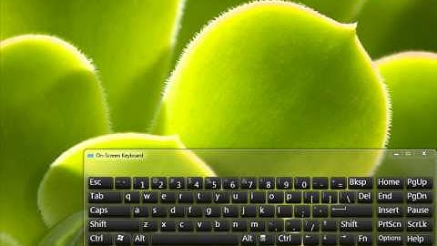 Windows 7 Type without using the keyboard (On-Screen Keyboard)