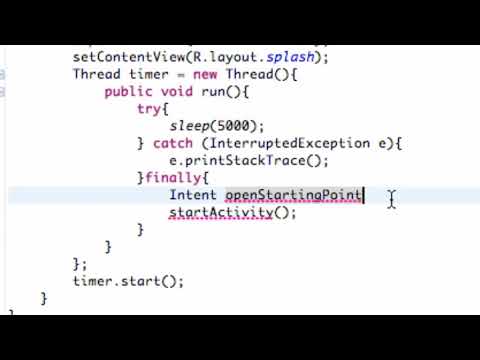 Android Developing Applications Tutorial 15 How to Start a New Activity via Intent