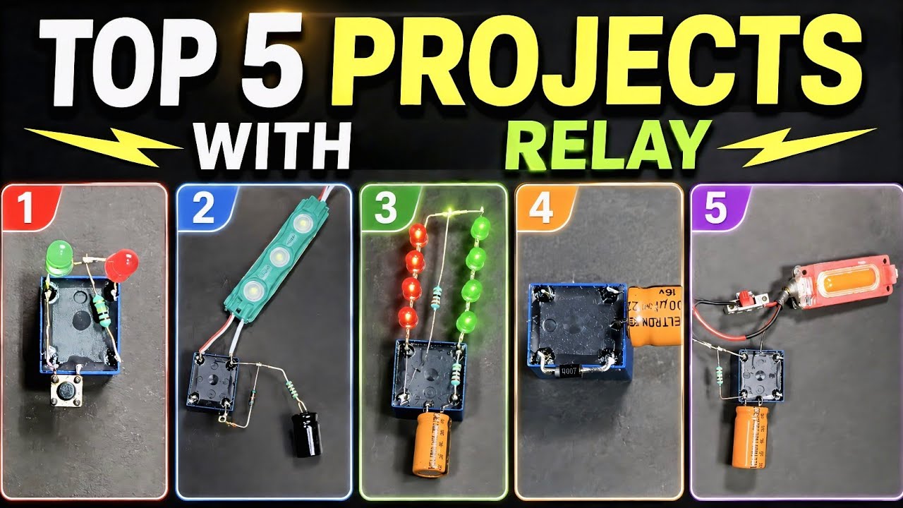 Top5 Simple Relay Project Anyone can make #viral #project #P.G ...