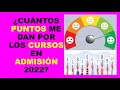 Soy Docente: ¿CUÁNTOS PUNTOS ME DAN POR LOS CURSOS EN ADMISIÓN 2022?